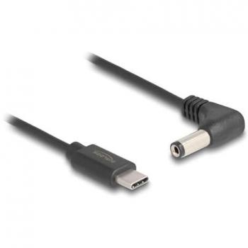 Cable de alimentación USB Tipo-C a DC 5,5 x 2,1 mm macho en ángulo (1,5 m)