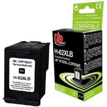 Cartucho de tinta UPrint HP 62XL Negro, capacidad de 600 páginas, compatible y remanufacturado
