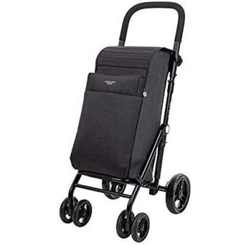 Carlett - Carro de compra plegable 4 ruedas con freno Urban Duo