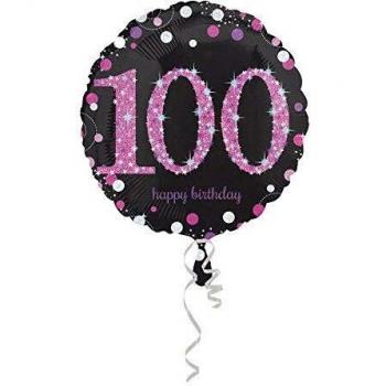 amscan 3379201 - Globos de Papel de Aluminio para 100 cumpleaños