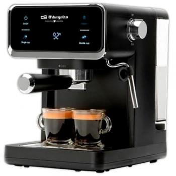 Cafetera Espresso Orbegozo EX 5300, Inox, 20 Bares de Presión, 950W, Depósito de Agua 1 Litro, Negro
