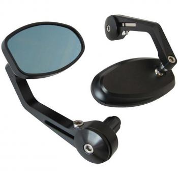 TekBox motocicleta Bar End Mirrors 22 mm 7/8 universal ajustable retrovisor Tinted hueca manillar moto scooter ciclomotor par