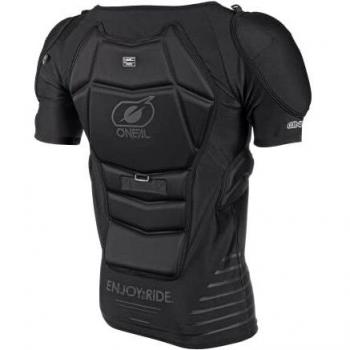 O'Neal | Chaqueta Protectora de Enduro de Motocross | Chaqueta Protectora Ligera de Espuma de Poliuretano elástica | Camisa Protectora de Manga Corta STV | Adultos | Negro | Talla XL