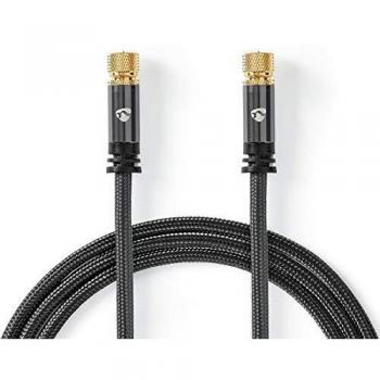 NEDIS Por Cable vía satélite y Antena Cable de Satélite y Antena | F Macho - F Macho | 2,0 m | Gris Bronce Antracita 2.00 m