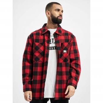 Southpole Unisex Red Check Flannel Overshirt - XL