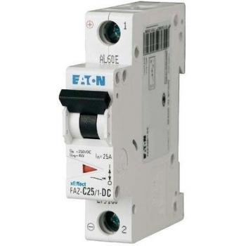 Eaton 279122 FAZ-C2/1-DC 2A DC Circuit Breaker with Type C Curve and 10kA Breaking Capacity for DIN Rail Mounting