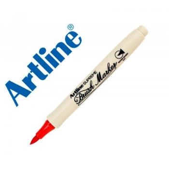 Rotulador Artline Supreme Brush EPFS Pintura Base de Agua Punta Tipo Pincel Trazo Fino Rojo