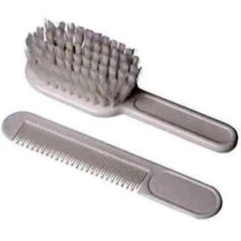 Eurostil Baby Soft Brush and Comb Set in White