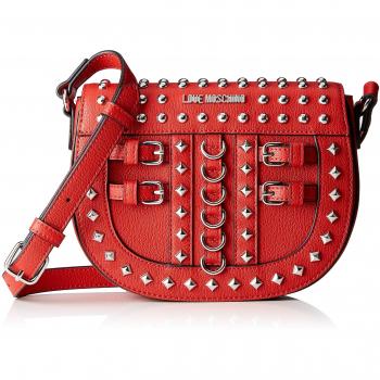 Love Moschino - Borsa Pebble Grain Pu, Shoppers y bolsos de hombro Mujer, Rojo