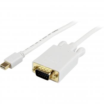 StarTech.com MDP2VGAMM6W - Adaptador Activo Mini DisplayPort a VGA, 1.8 m, Blanco
