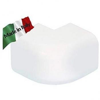 Canalina Clima Plus Vecamco - Ángulo Exterior 90x65mm Blanco Made in Italy