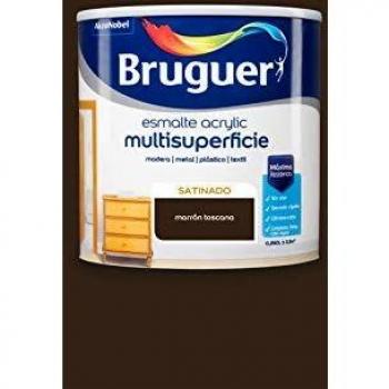 Bruguer Acrylic Multisuperficie Esmalte al agua Satinado Marrón Toscana 250 ml