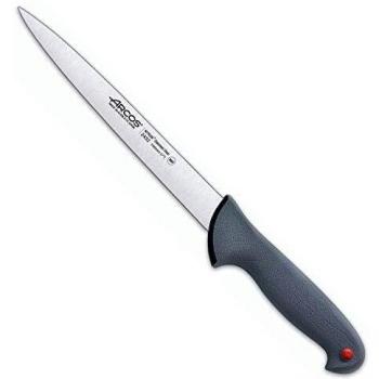 Arcos Serie Colour Prof, Cuchillo Fileteador, Hoja de Acero Inoxidable Nitrum de 190 mm, Mango de Polipropileno recubierto de Elastómero Color gris