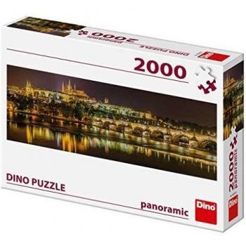 Puzzle Panorámico Dino - Puente de Carlos en Praga, República Checa, 2000 Piezas