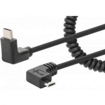 Cable USB Tipo C a Micro USB B 1 m Negro Manhattan 356244