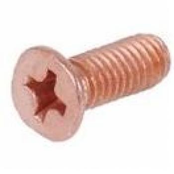 Copper Coated Countersunk Screw DIN 965 M4 x 10 with Cross Recess