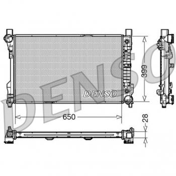 Radiador de refrigeración del motor DENSO DRM17079, tipo: radiador, características: diseño eficiente para enfriamiento del motor, fabricado por Denso, número de parte DRM17079