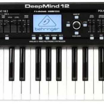 Behringer DeepMind 12 Analog Polyphonic Synthesizer with Gator Case Bundle Black