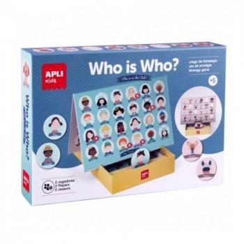 APLI Kids Quien es Quien Juego de Mesa - Tablero 28x96 cm, 48 Fichas Redondas Ø 60 mm