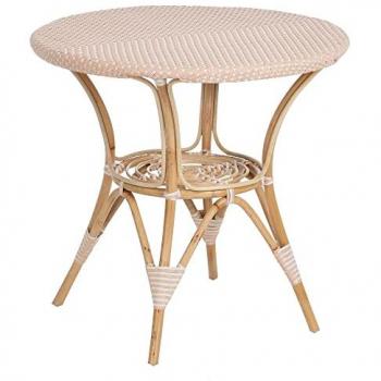 Mesa auxiliar 81 x 81 x 76,5 cm Natural Beige Ratán