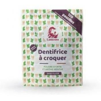 Dentífrico Masticable Ecológico de Ortiga y Menta Sin Flúor 120 Pastillas Lamazuna