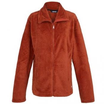 Regatta Women's Heidy Fluffy Full Zip Fleece Jacket in Red Ochre, Size 12