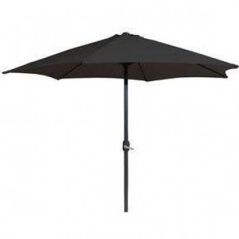 Sombrilla de Poliéster Antracita con Tubo de Aluminio 48 mm, Dimensiones 247x300x300 cm (3x3 m)