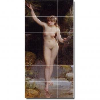 Emile Munier Nudes baño azulejo Mural 26. 24 x 48 cm con