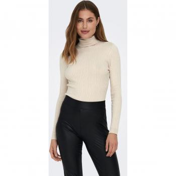 Jersey de mujer cuello alto canalé
