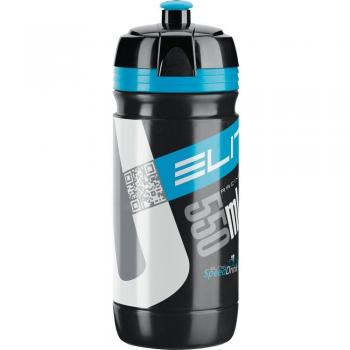 Elite Corsa - Bidón de ciclismo, color negro/azul, 550 ml