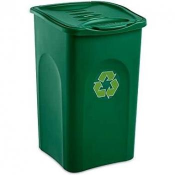 Papelera Verde Begreen 50 Litros para Recogida Selectiva con Tapa