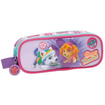 Paw Patrol Patrulla Canina Team Work Neceser Dos Compartimentos Rosa 23x9x7 cms Poliéster