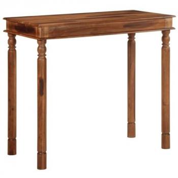 Mesa alta de bar 120x60x107 cm de madera maciza de acacia