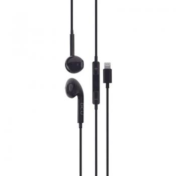 Auriculares DCU Stereo 34151016 con Conector Lightning para iPhone/iPad, Color Negro