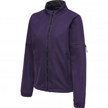 Chaqueta Hummel North Softshell para mujer, impermeable, transpirable, con capucha ajustable, cierre de cremallera frontal, bolsillos laterales con cremallera y diseño moderno