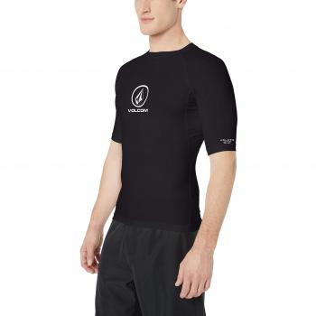 Volcom Lycra De Manga Corta Lido Solid Negro