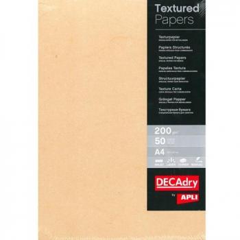 Papel Apli Habana A4 50 Unidades - Paquete de Papel con Textura en Color Habana, Tamaño A4, Ideal para Oficina