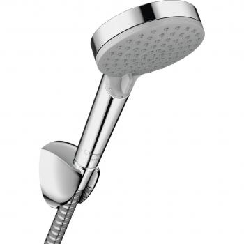 Hansgrohe Vernis Blend - Mango de ducha con soporte y set de teleducha 100 Vario, incluye flexo de ducha cromado de 160 cm