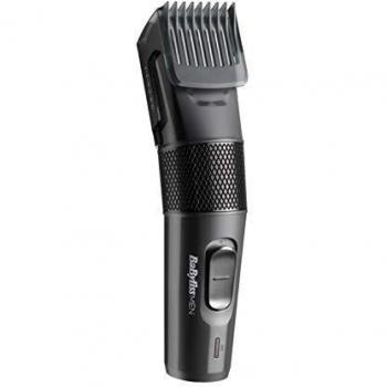BaByliss MEN E786E Cortapelos eléctrico, cuchillas profesionales full metal, uso con/sin cable, 60 min autonomía, 12 longitudes de corte de 0.5 a 24 mm