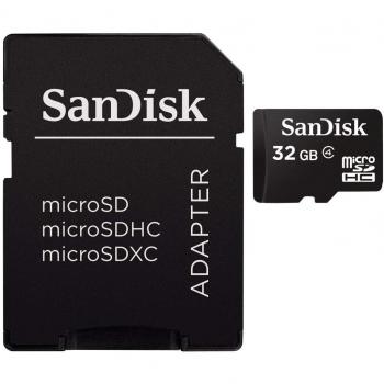 SanDisk SDSDQB-032G-B35 32GB Class 4 MicroSD with microSDHC-SD Adapter
