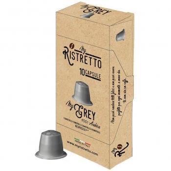 FRHOME - 100 Cápsulas de Café compatibles Nespresso sabor Café MyGrey - 100% Arabica - MyRistretto
