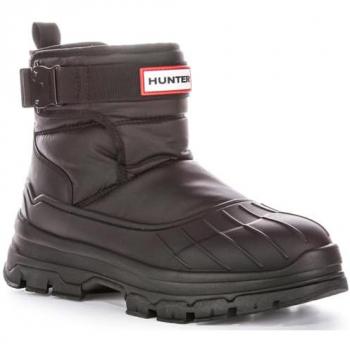 Hunter Women's Intrepid Short Buckle Synthetic Textile Snow Boots - Black, Size 7