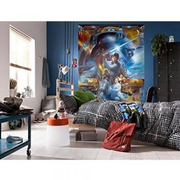 Komar 1 – Star Wars Jedi Luke Skywalker Collage Papel Pintado, Multicolor, 4 Piezas