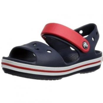 Crocband Kids Sandal - Navy/Red Lightweight Rubber Footwear