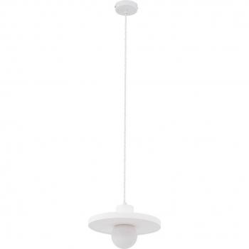 Lámpara colgante Nielson Ø28 cm blanca de yeso para salón y comedor - Lindby