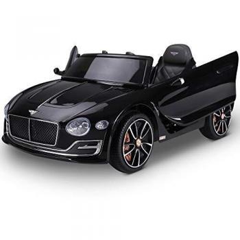 Homcom coche electrico 2 modos de control con musica faros brillantes retroceder bentley gt licencia para ninos de 3 anos automovil infantil 108x60x43 cm negro