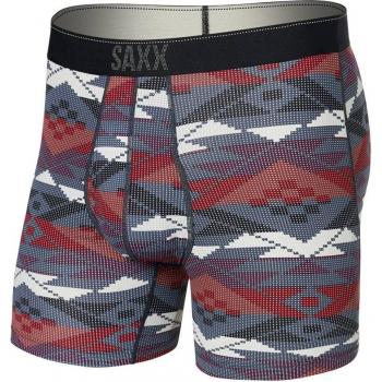 Bóxer Saxx Quest Quick Dry Mesh para hombre, características: tejido de secado rápido, malla transpirable, diseño ergonómico con soporte, ajuste cómodo, disponible en colores azul, rojo y lila, talla L