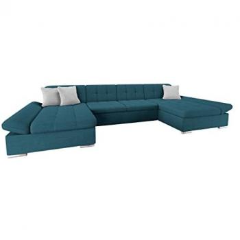 Sofá rinconero Comfivo 240 con función de descanso, caja de ropa de cama, dimensiones 360x160x75cm
