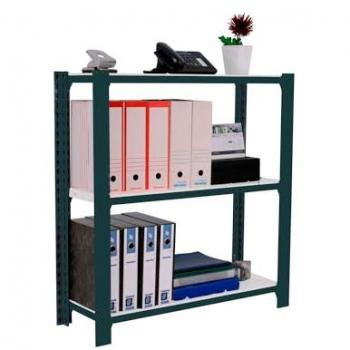 Estantería Simon Rack Officlick 3/400 Metal I.M. Antracita/Blanco, dimensiones 1000x900x400 mm, con 3 alturas, estilo industrial, metálica