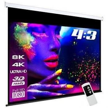 eSmart Germany Motor Lienzo mimoto | 338 cm | Representación superficie 305 cm x 229 cm, 4: 3, incluye mando a distancia, con Completo maskierung